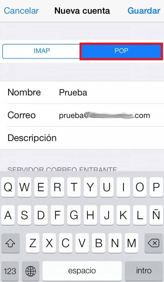 Configurar correo corporativo en iPhone - POP